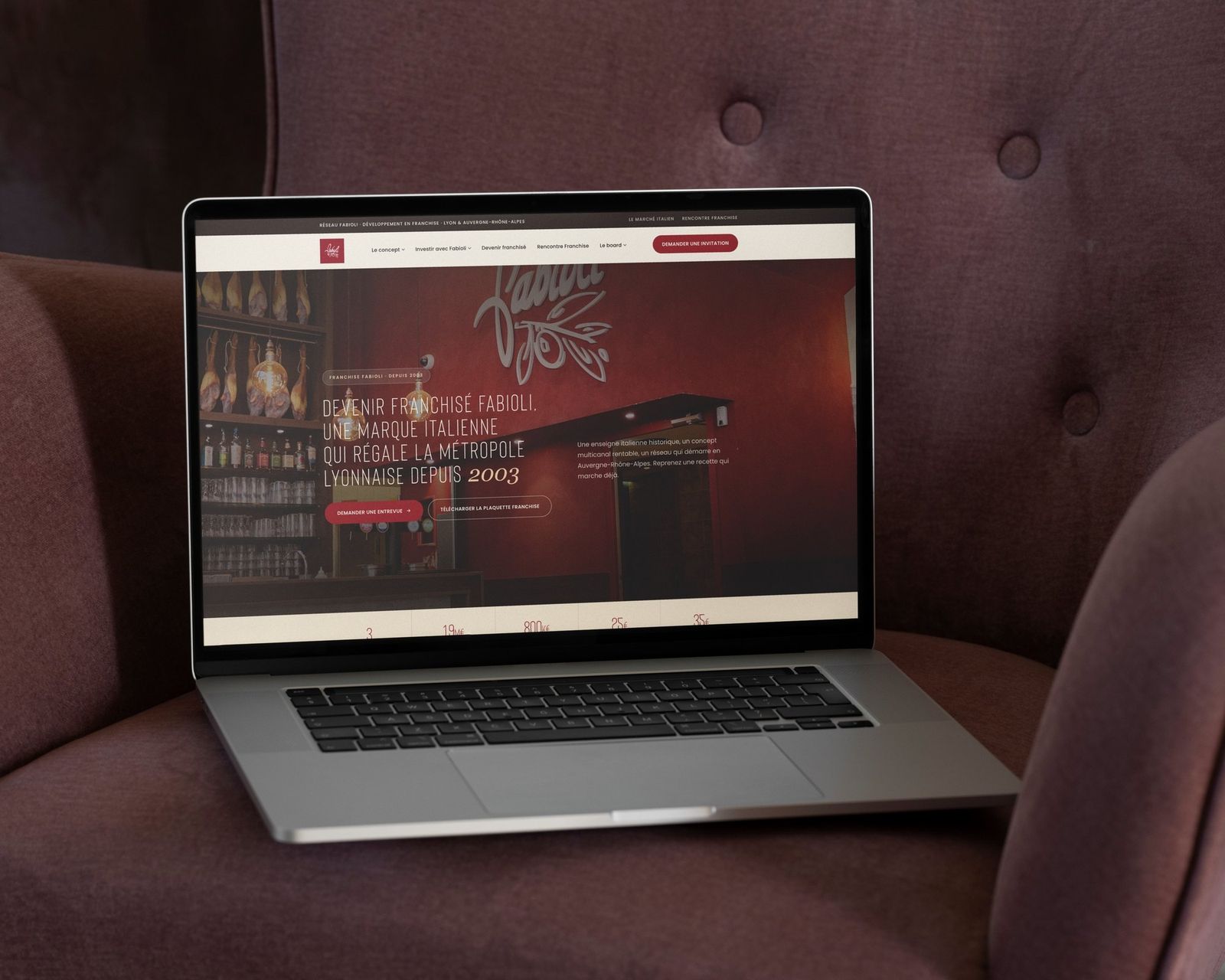 Fabioli, le site internet