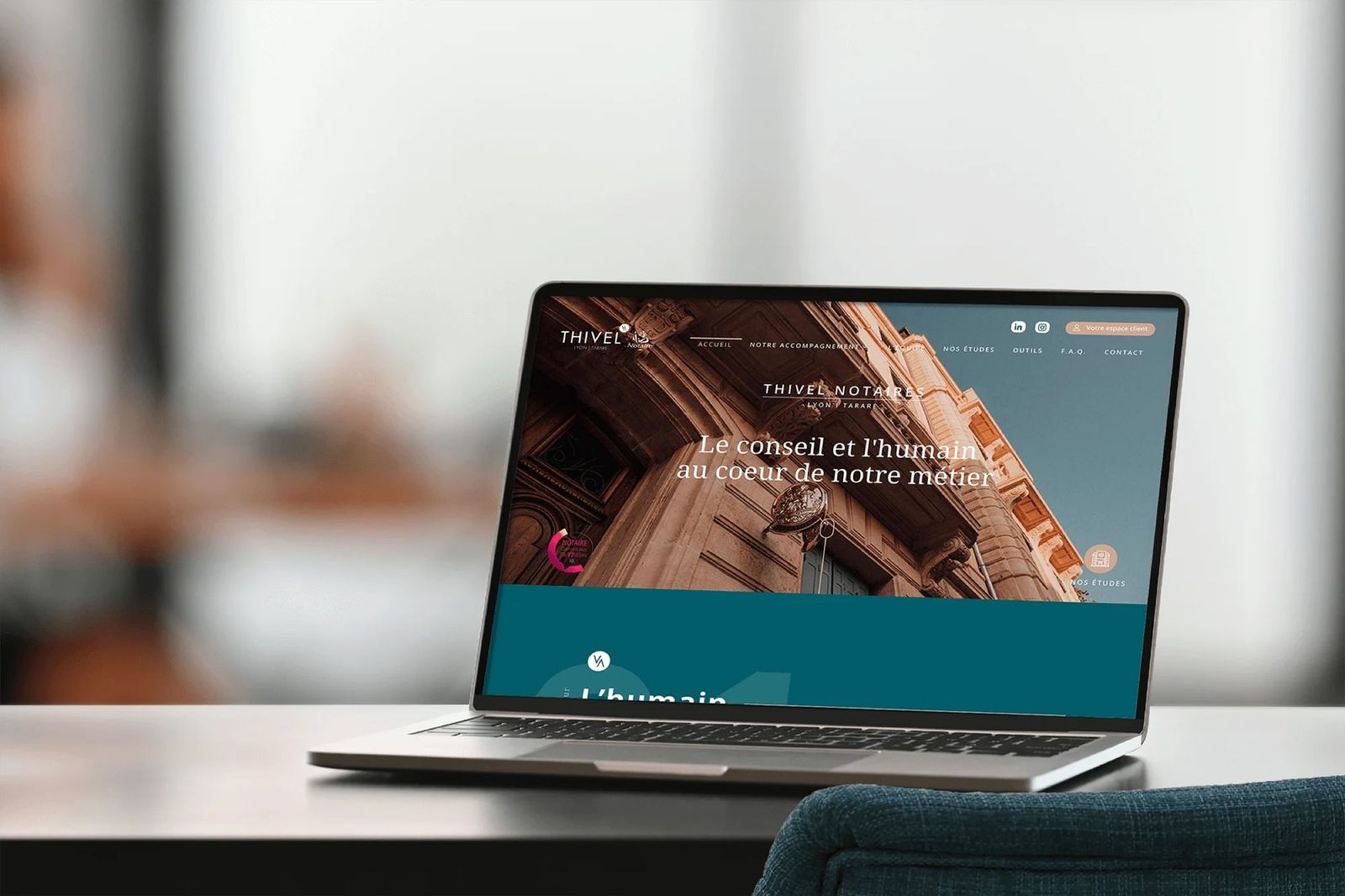 Thivel Notaires, le site internet