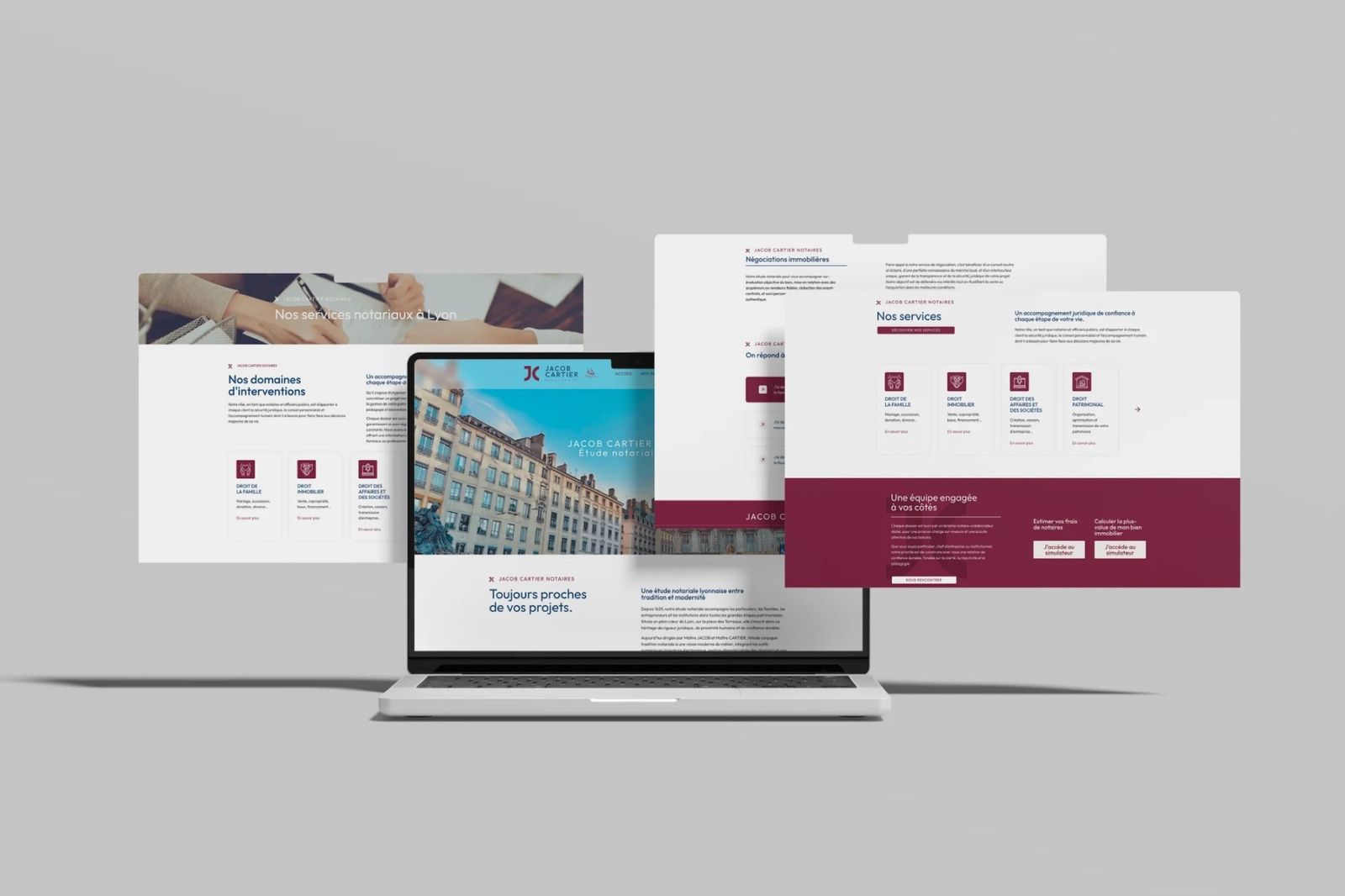 JC Notaires, le site internet