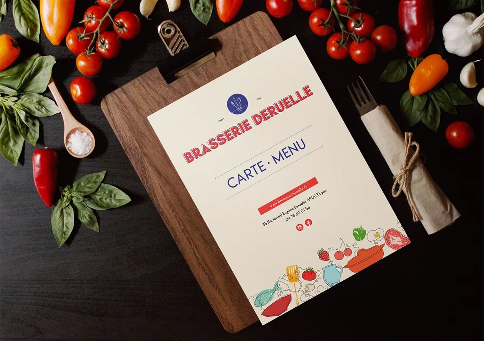 Brasserie Deruelle, la carte