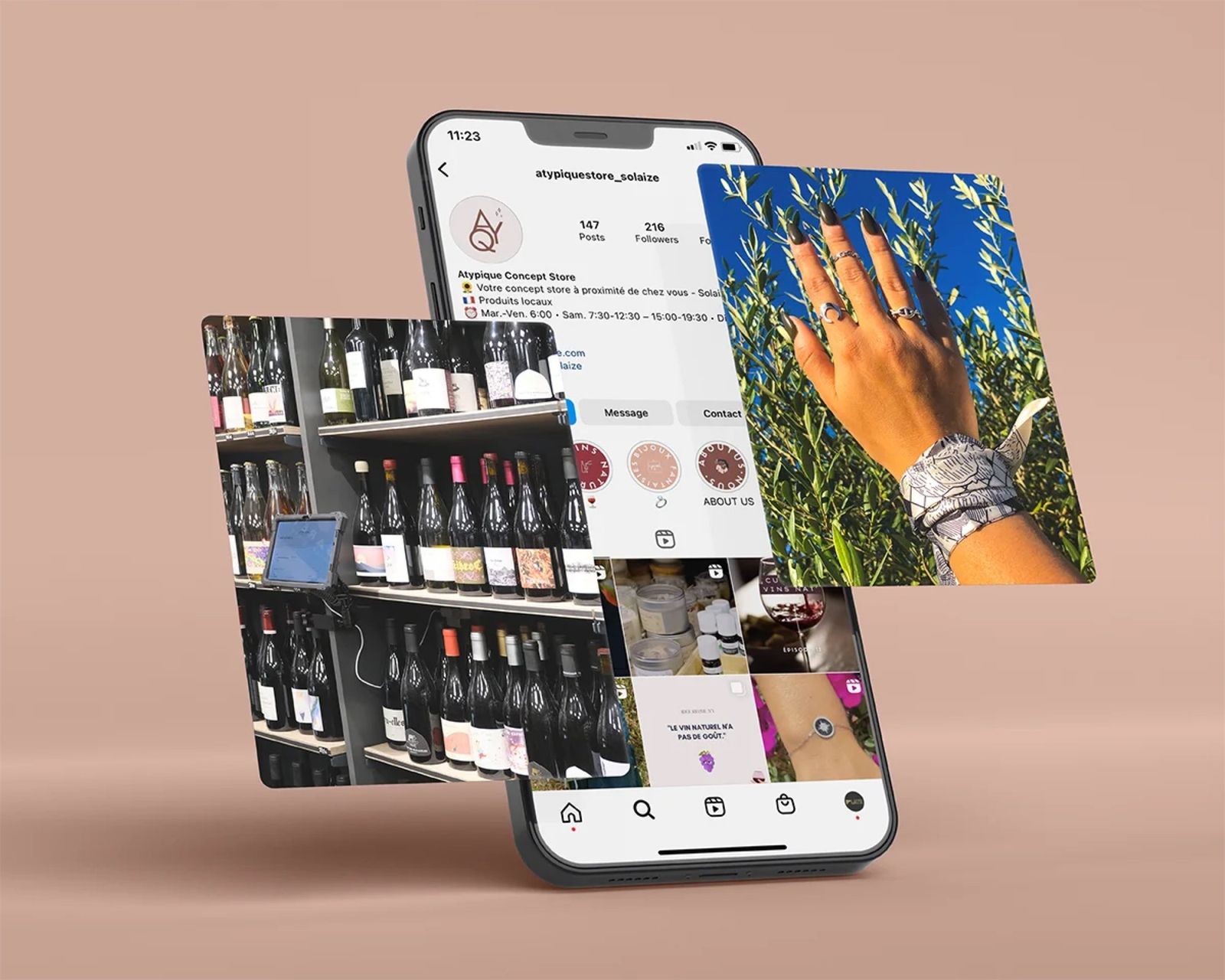 Atypique Concept Store, le site en version mobile