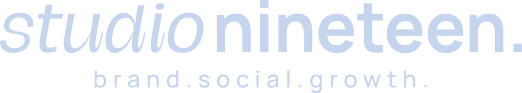 Logo Studio Nineteen - agence de communication et marketing à Lyon (studio.brand, studio.social, studio.growth)